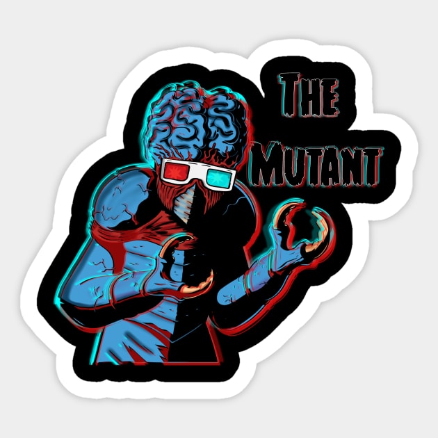 3D Mutant Sticker by EnchantedTikiTees